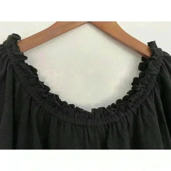 Bnwt Highline Collective Black Shirt with Pom Pom Feinge Size  Sm. - Picture 4 of 6